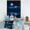 Designart - Full Moon in Cloudy Night Sky I - Nautical & Coastal Canvas Wall Art Print